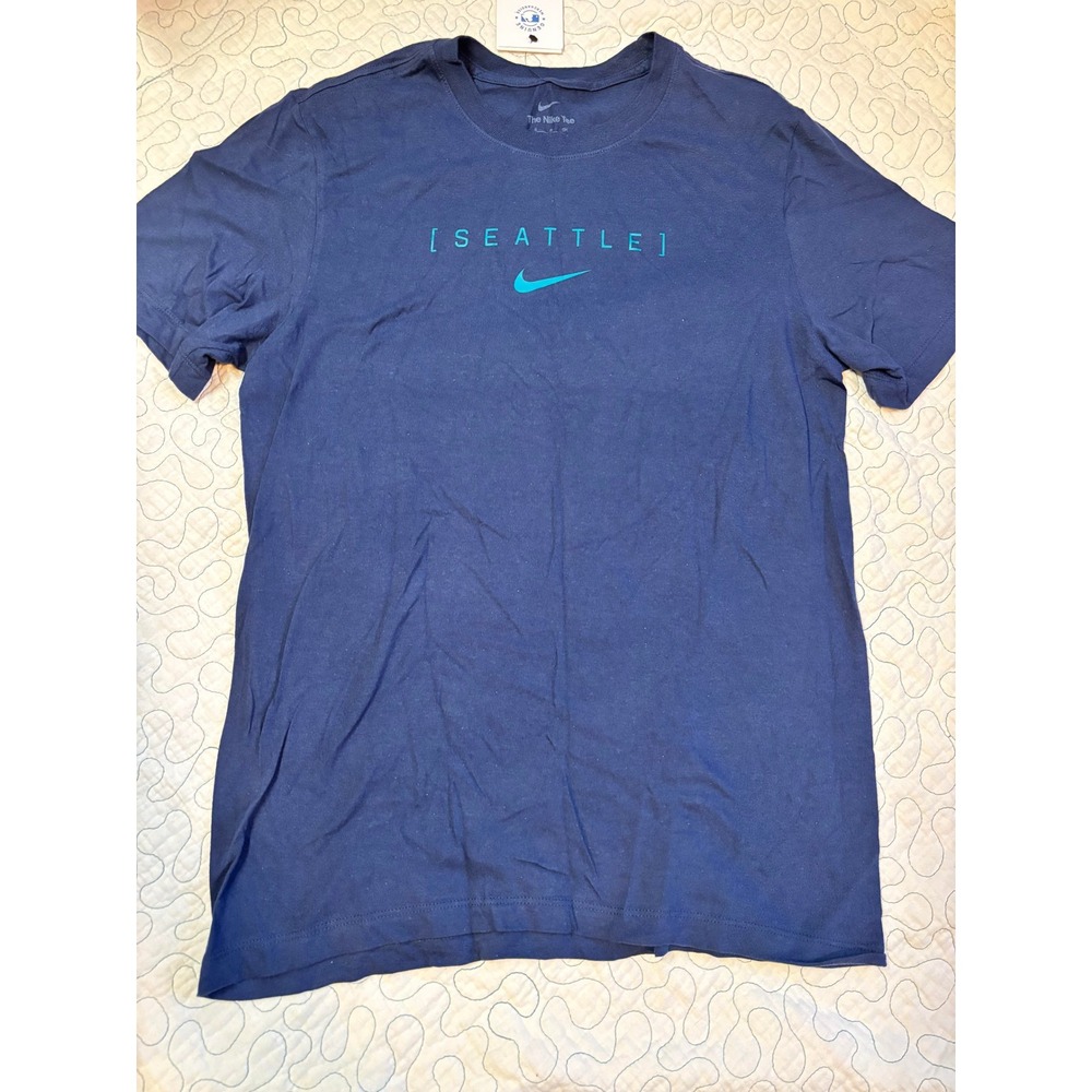 Nike Seattle Mariners T Shirt Mens Small Navy Blue Graphic Tee 1977